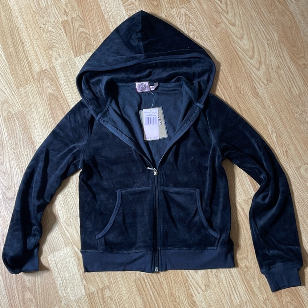 Juicy Couture black velour jump suit